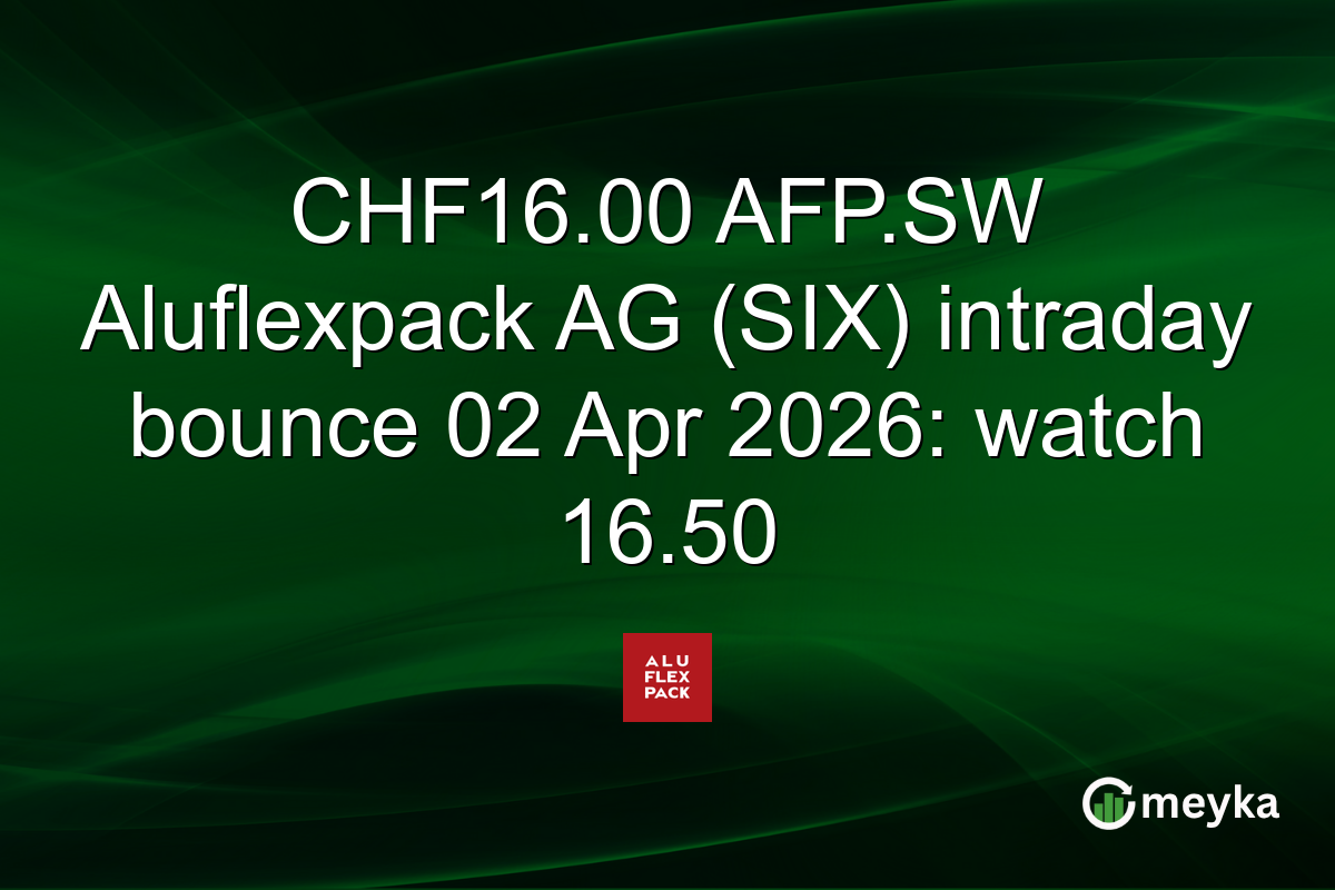CHF16.00 AFP.SW Aluflexpack AG (SIX) intraday bounce 02 Apr 2026: watch 16.50