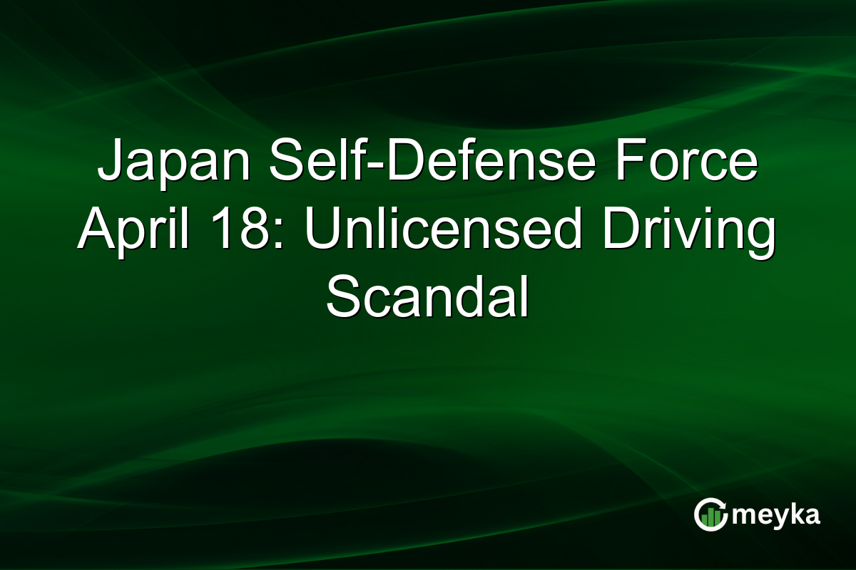 Japan Self-Defense Force April 18: Unlicensed Driving Scandal