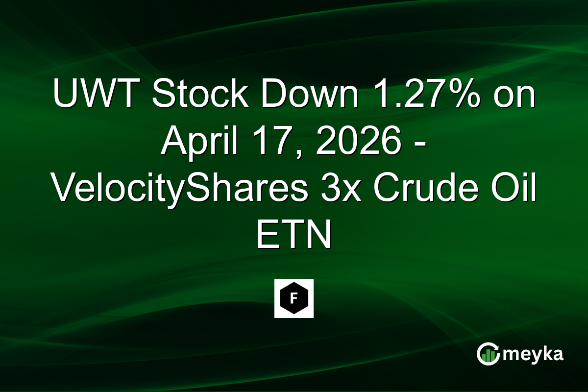 UWT Stock Down 1.27% on April 17, 2026 – VelocityShares 3x Crude Oil ETN