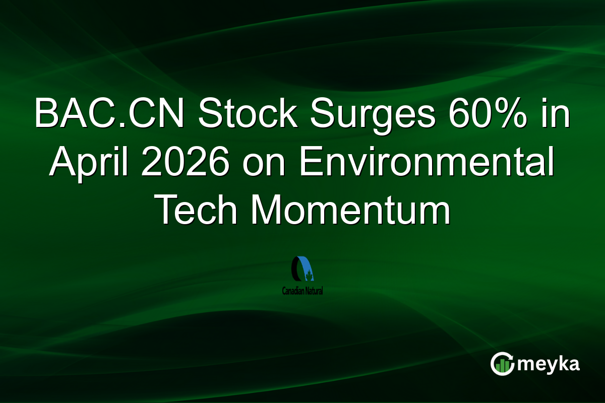 BAC.CN Stock Surges 60% in April 2026 on Environmental Tech Momentum
