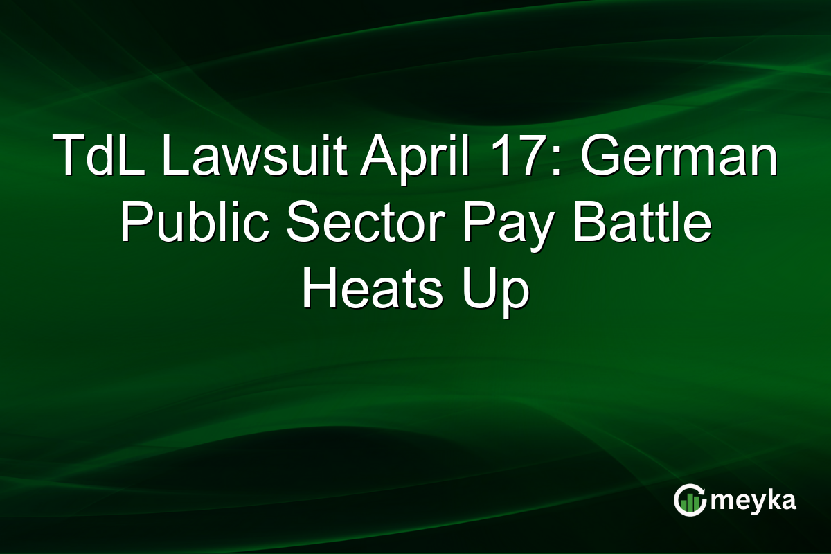 TdL Lawsuit April 17: German Public Sector Pay Battle Heats Up