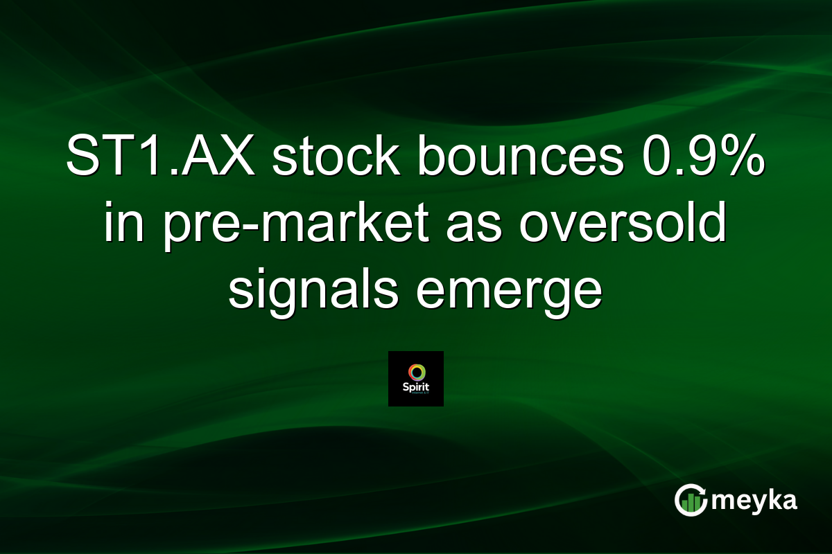ST1.AX stock bounces 0.9% in pre-market as oversold signals emerge