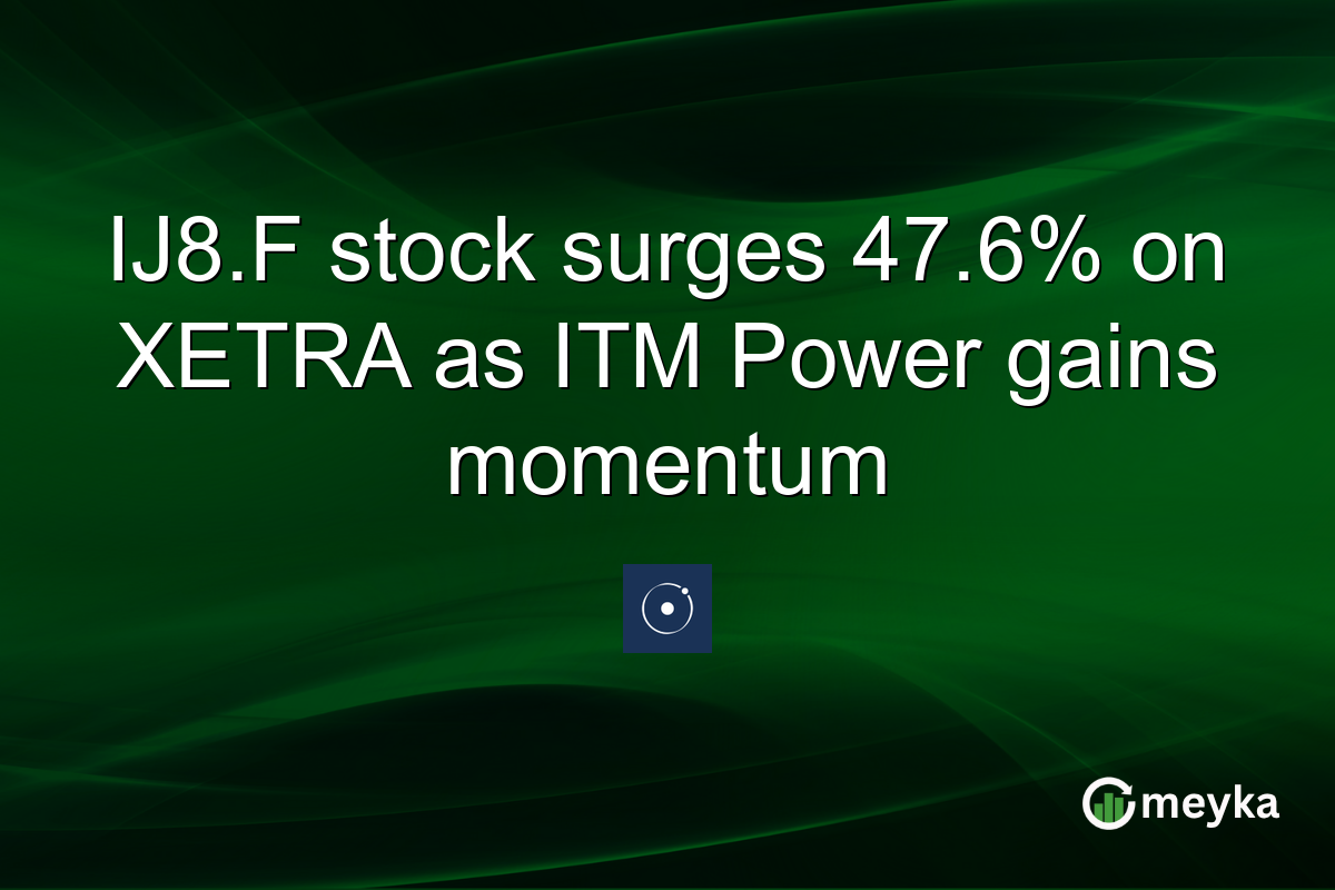 IJ8.F stock surges 47.6% on XETRA as ITM Power gains momentum