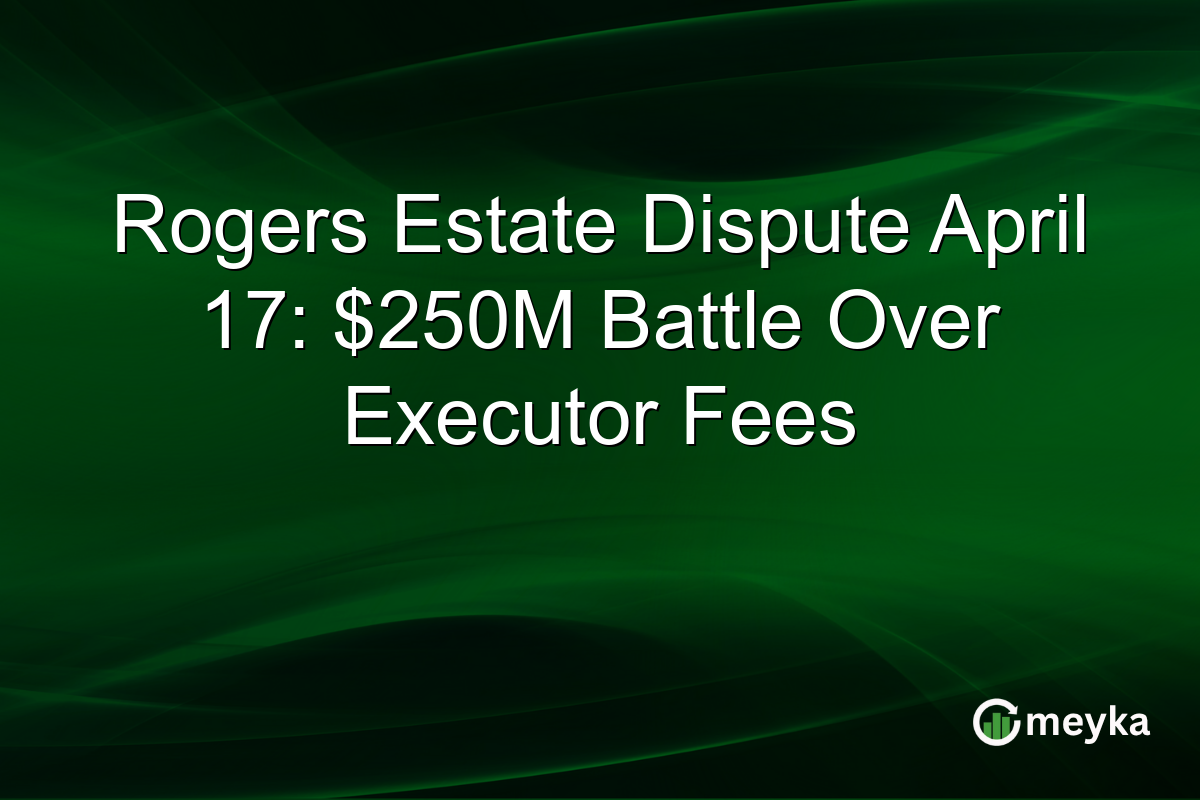 Rogers Estate Dispute April 17: $250M Battle Over Executor Fees