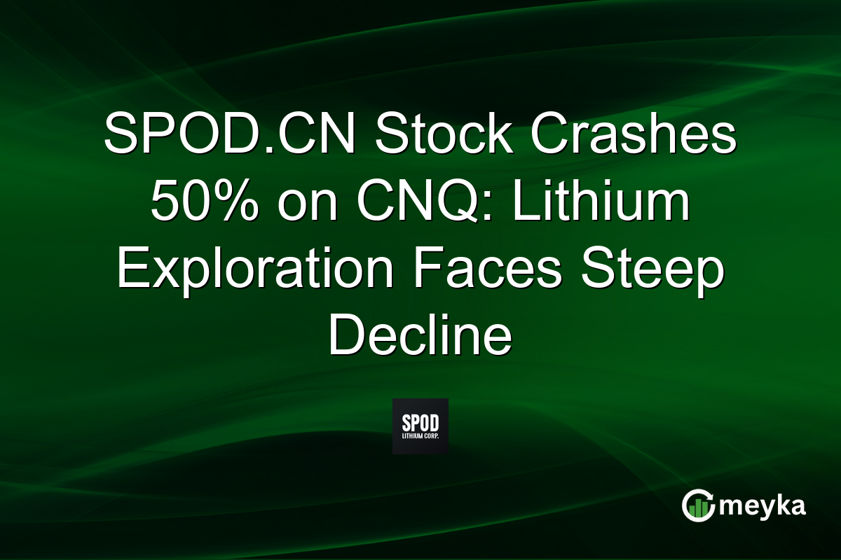 SPOD.CN Stock Crashes 50% on CNQ: Lithium Exploration Faces Steep Decline