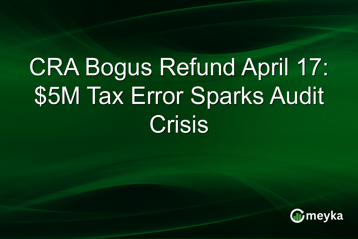 CRA Bogus Refund April 17: $5M Tax Error Sparks Audit Crisis