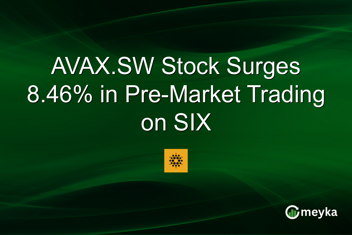 AVAX.SW Stock Surges 8.46% in Pre-Market Trading on SIX