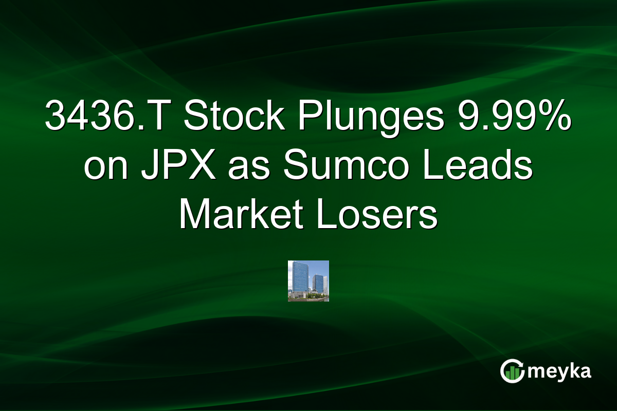 3436.T Stock Plunges 9.99% on JPX as Sumco Leads Market Losers