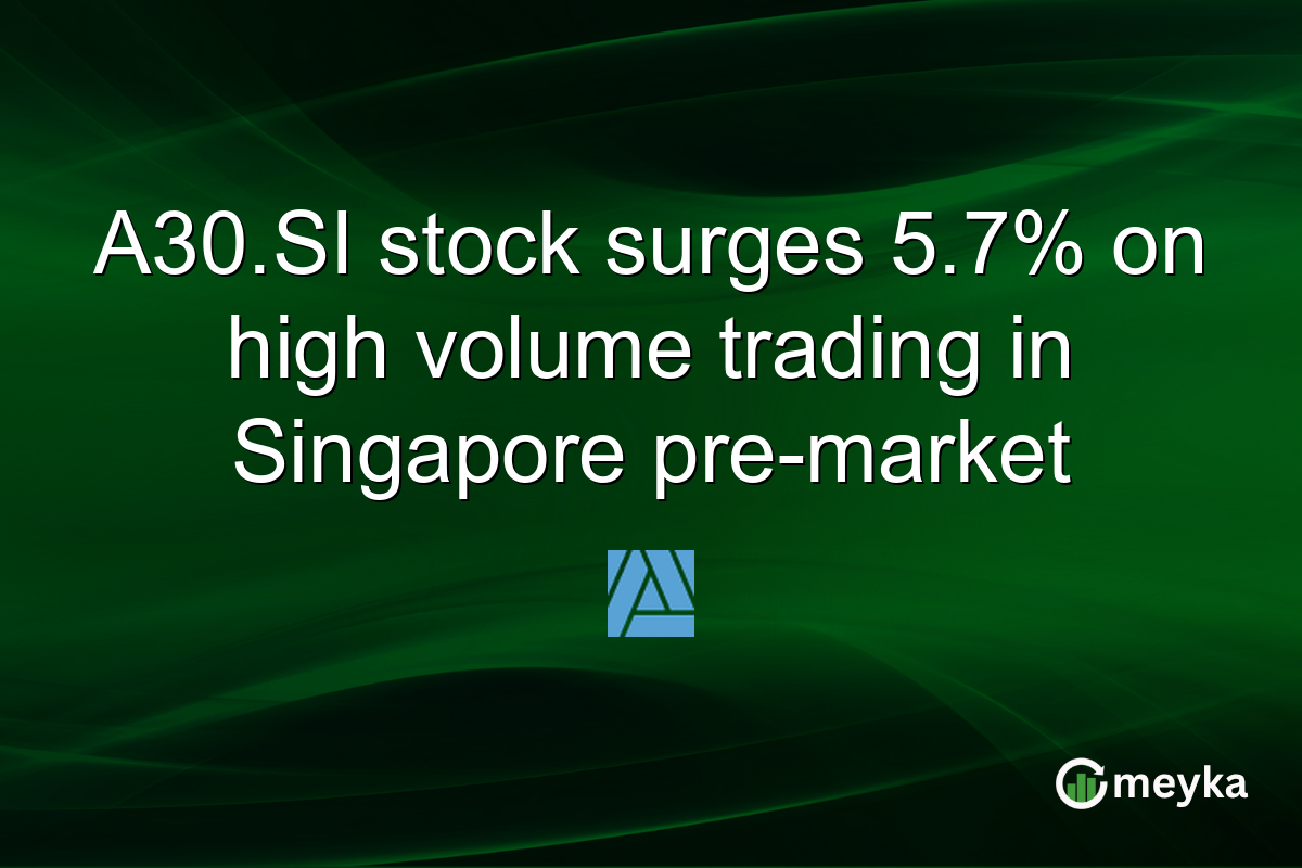 A30.SI stock surges 5.7% on high volume trading in Singapore pre-market