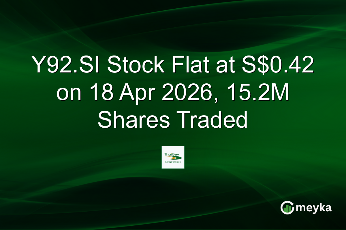 Y92.SI Stock Flat at S$0.42 on 18 Apr 2026, 15.2M Shares Traded
