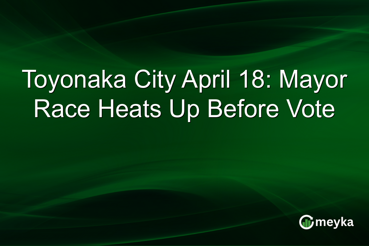 Toyonaka City April 18: Mayor Race Heats Up Before Vote