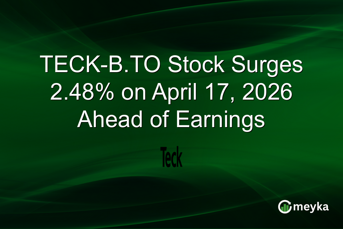 TECK-B.TO Stock Surges 2.48% on April 17, 2026 Ahead of Earnings