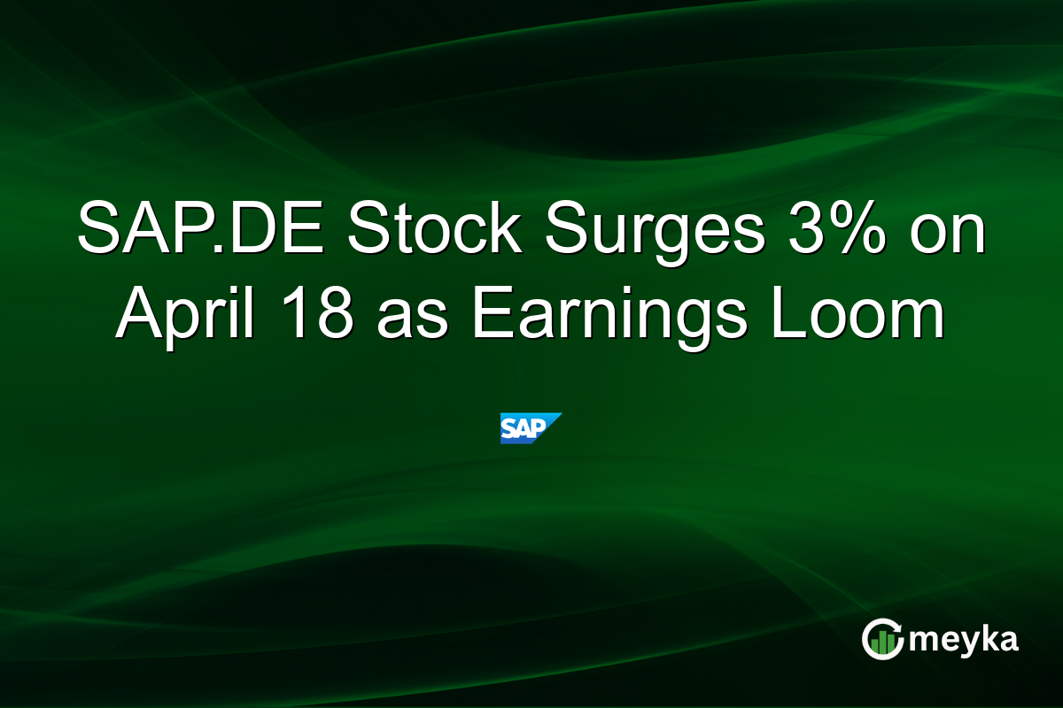 SAP.DE Stock Surges 3% on April 18 as Earnings Loom