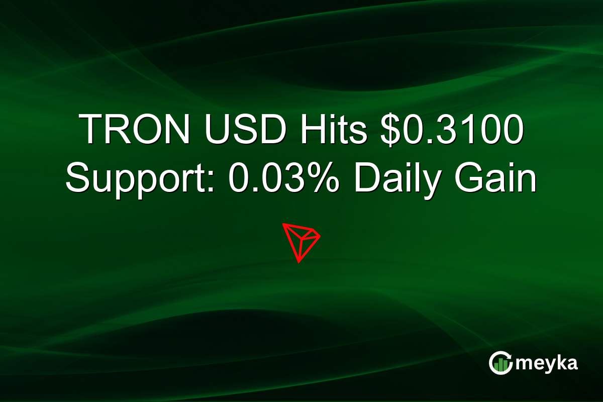 TRON USD Hits $0.3100 Support: 0.03% Daily Gain