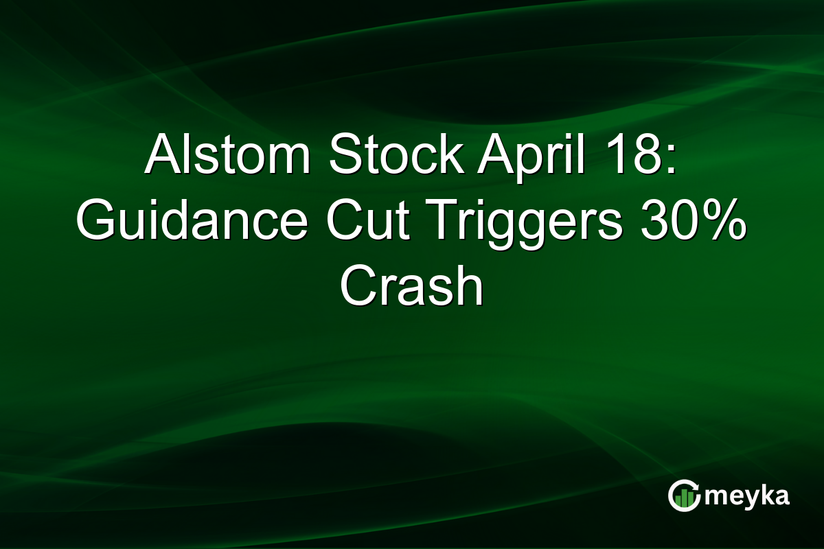 Alstom Stock April 18: Guidance Cut Triggers 30% Crash