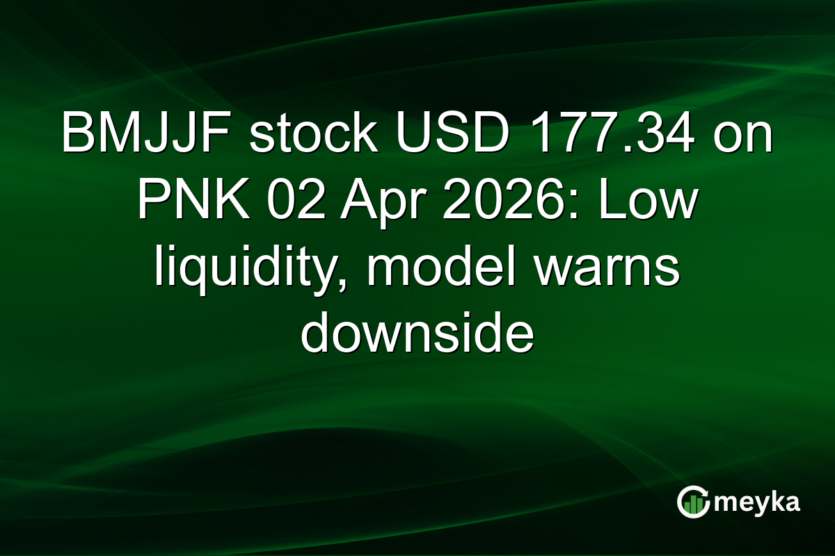 BMJJF stock USD 177.34 on PNK 02 Apr 2026: Low liquidity, model warns downside