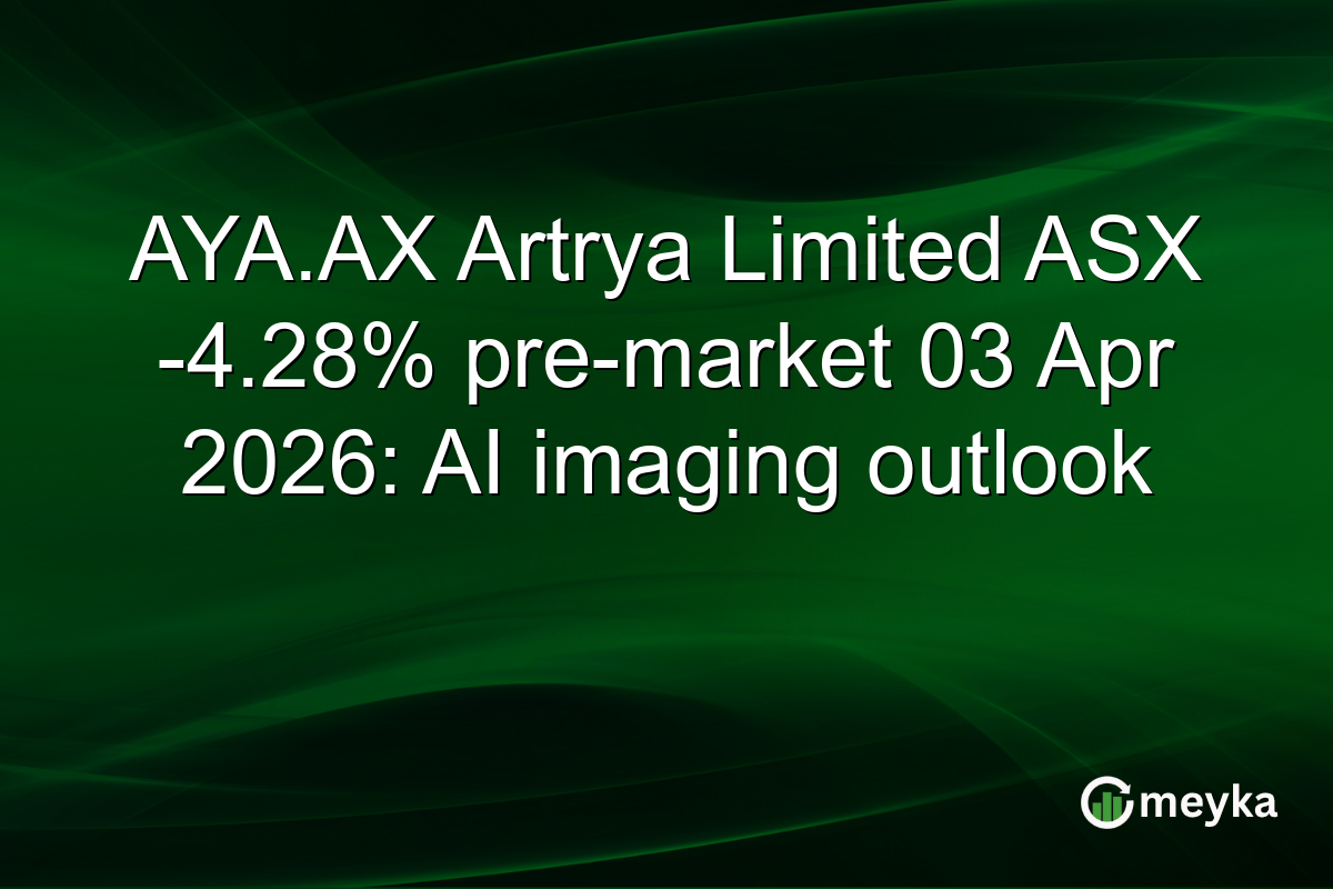 AYA.AX Artrya Limited ASX -4.28% pre-market 03 Apr 2026: AI imaging outlook