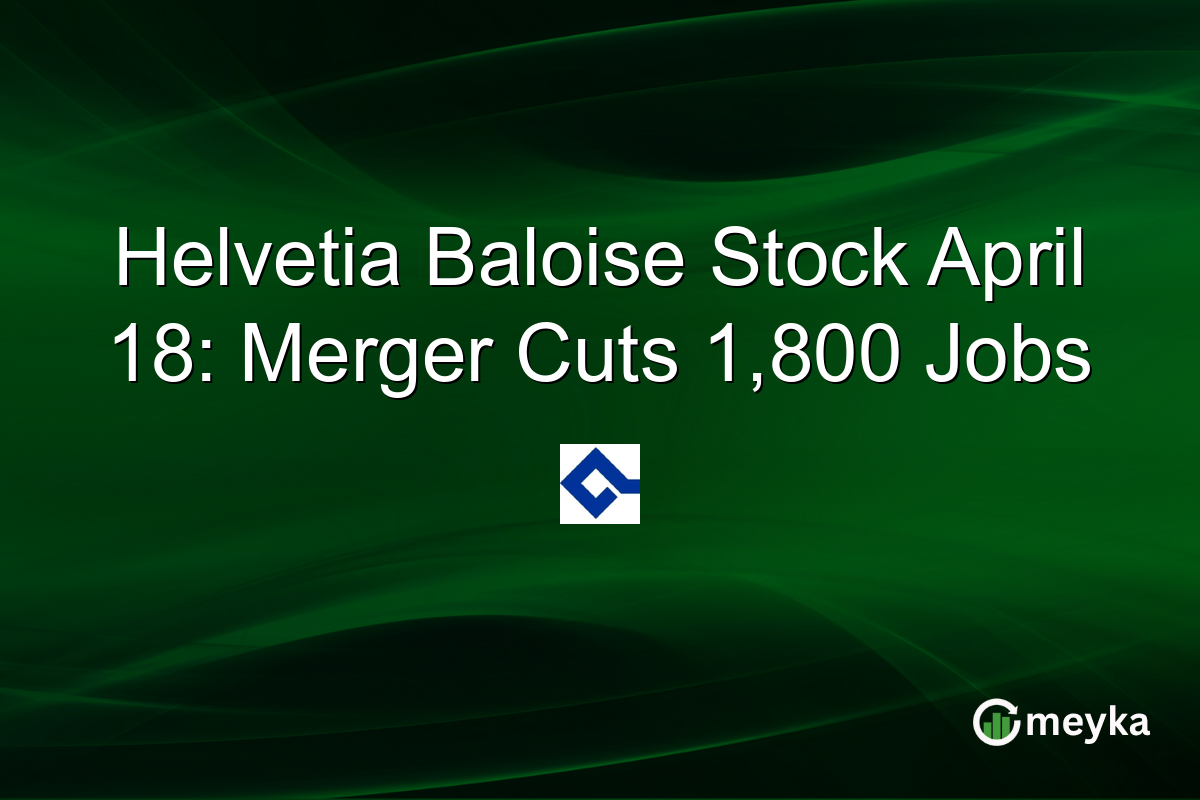 Helvetia Baloise Stock April 18: Merger Cuts 1,800 Jobs