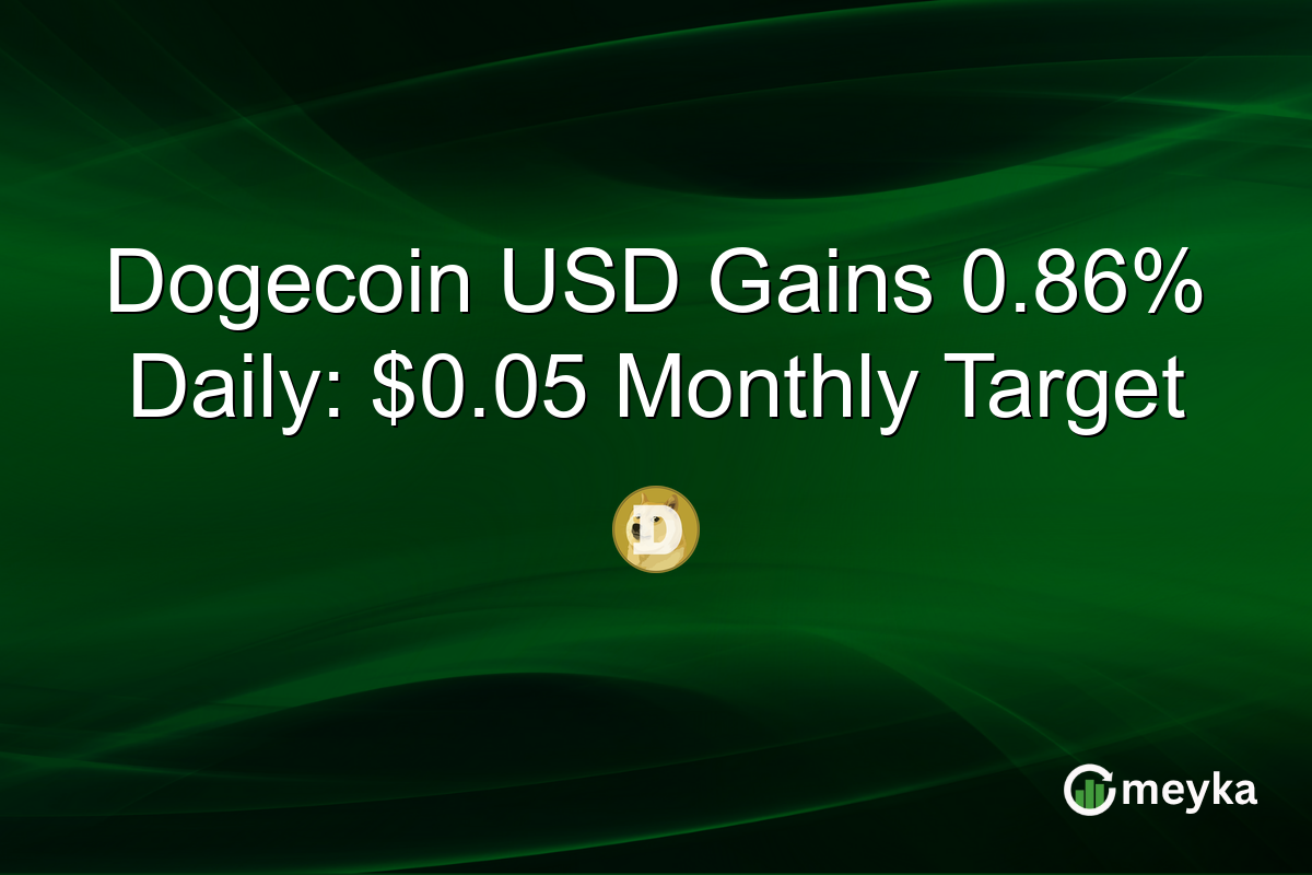 Dogecoin USD Gains 0.86% Daily: $0.05 Monthly Target