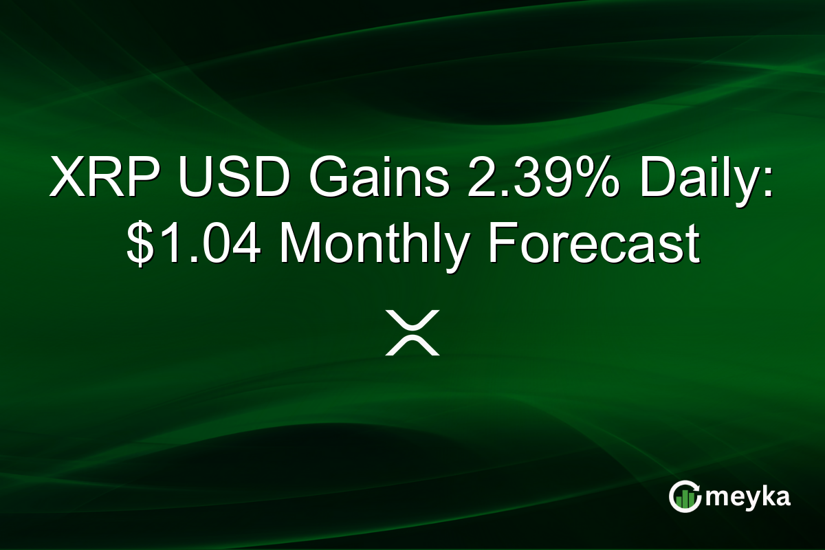 XRP USD Gains 2.39% Daily: $1.04 Monthly Forecast