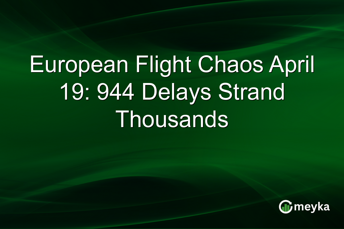 European Flight Chaos April 19: 944 Delays Strand Thousands