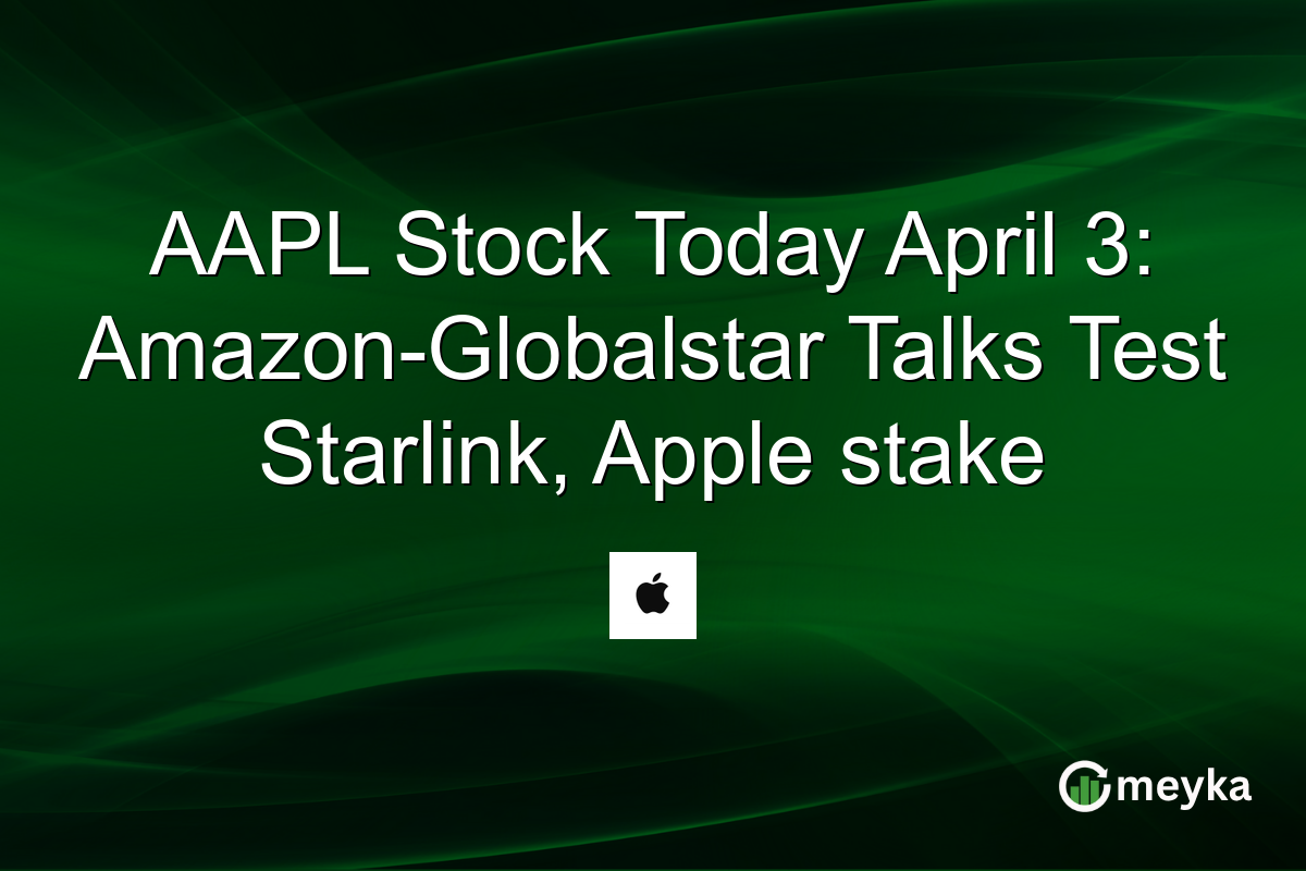AAPL Stock Today April 3: Amazon-Globalstar Talks Test Starlink, Apple stake