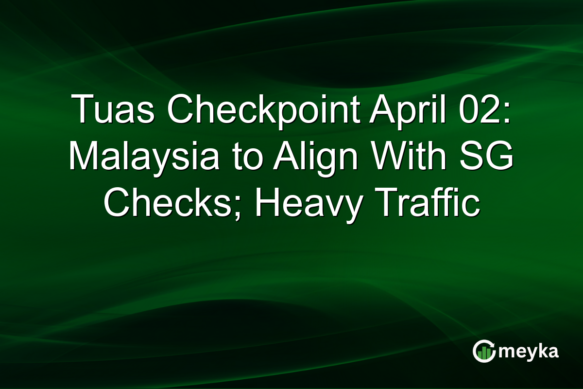 Tuas Checkpoint April 02: Malaysia to Align With SG Checks; Heavy Traffic