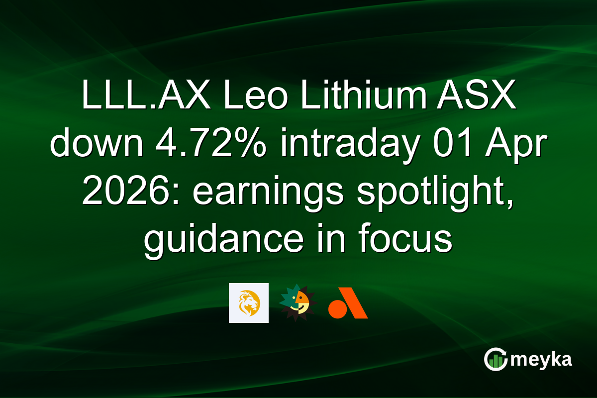LLL.AX Leo Lithium ASX down 4.72% intraday 01 Apr 2026: earnings spotlight, guidance in focus