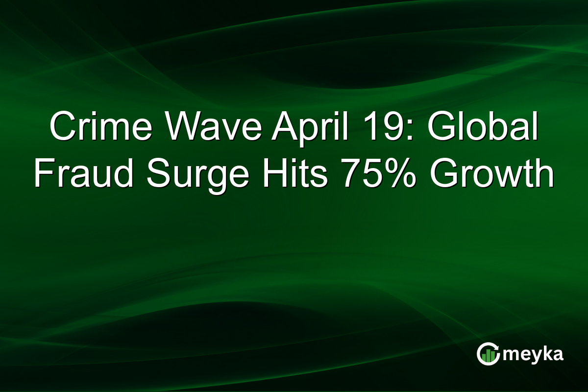 Crime Wave April 19: Global Fraud Surge Hits 75% Growth