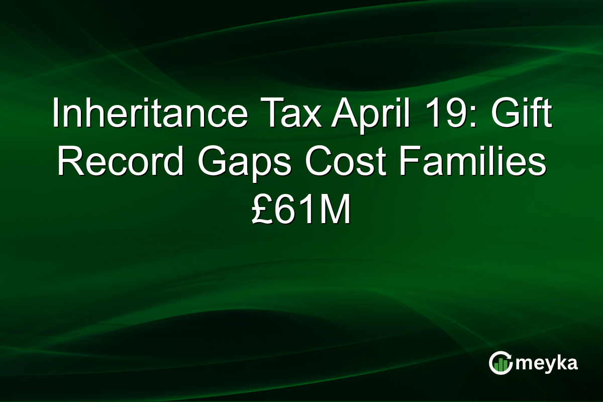Inheritance Tax April 19: Gift Record Gaps Cost Families £61M