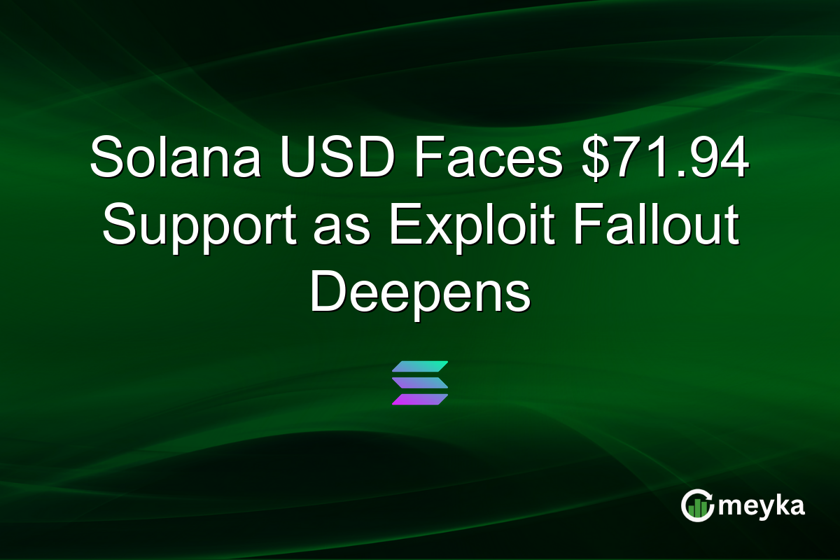 Solana USD Faces $71.94 Support as Exploit Fallout Deepens