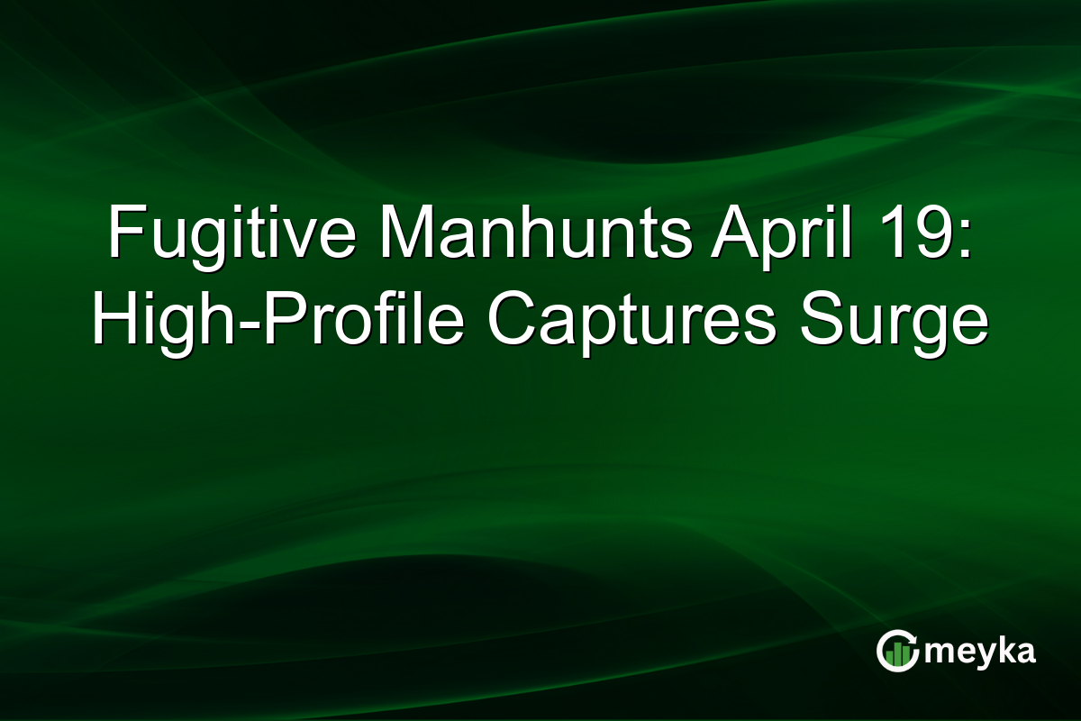 Fugitive Manhunts April 19: High-Profile Captures Surge