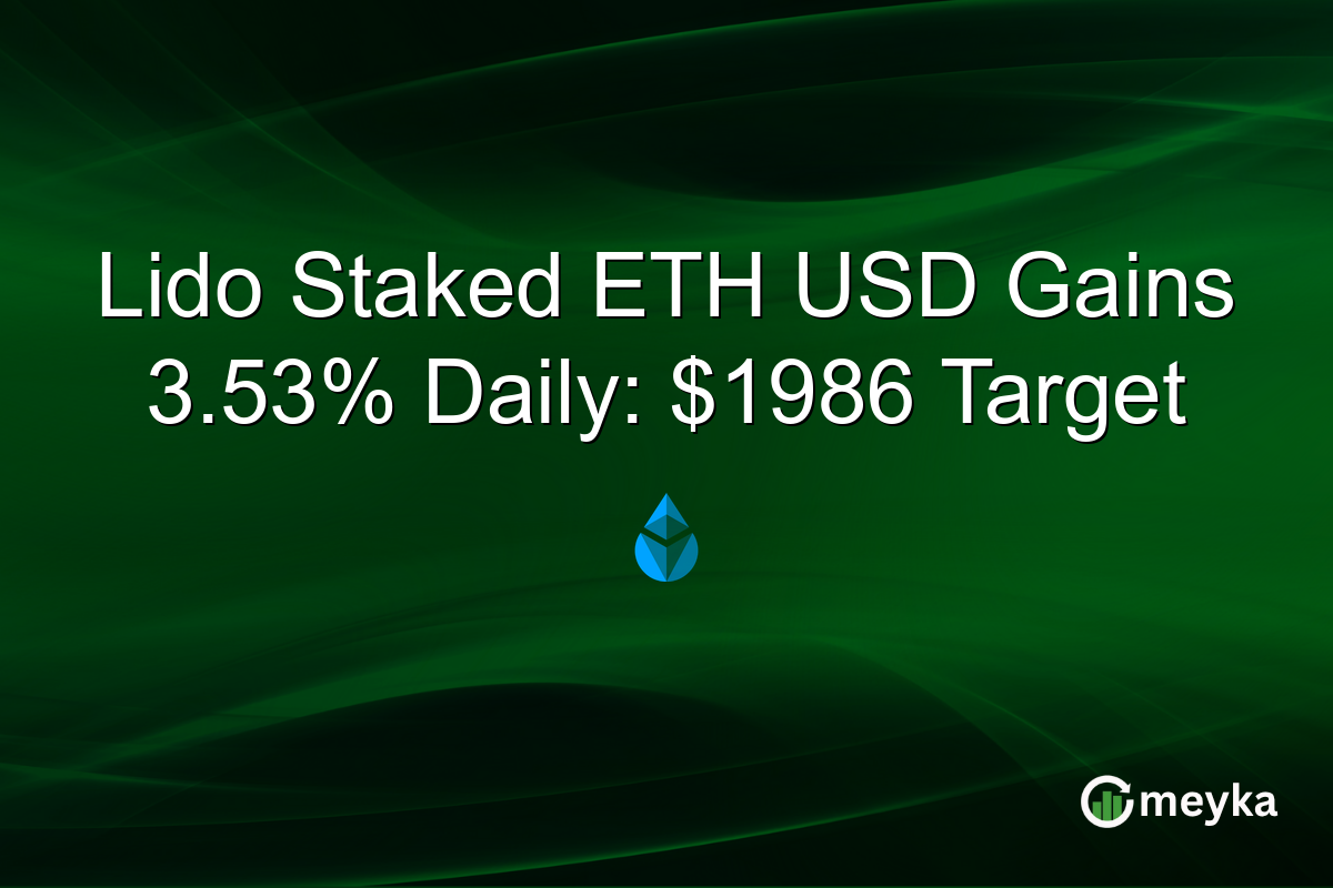 Lido Staked ETH USD Gains 3.53% Daily: $1986 Target