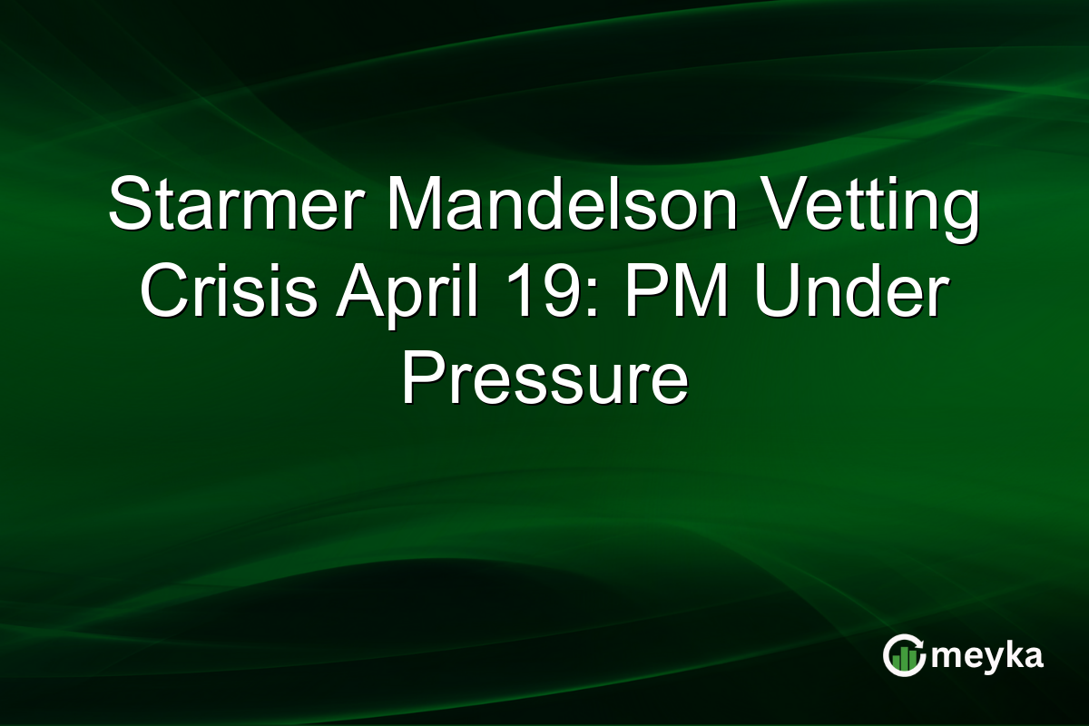 Starmer Mandelson Vetting Crisis April 19: PM Under Pressure
