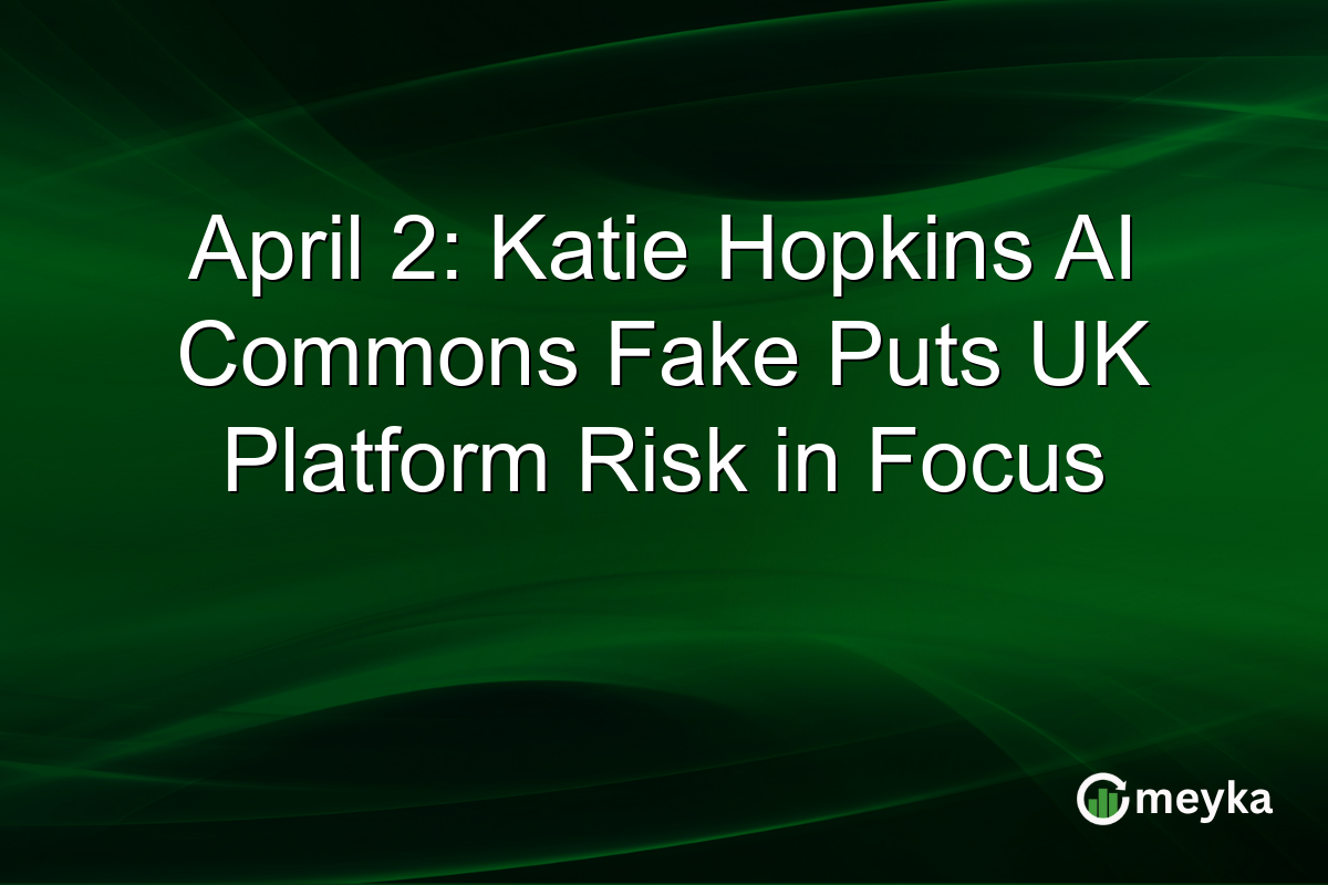 April 2: Katie Hopkins AI Commons Fake Puts UK Platform Risk in Focus