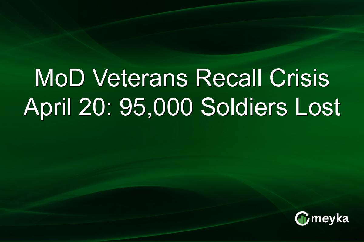 MoD Veterans Recall Crisis April 20: 95,000 Soldiers Lost