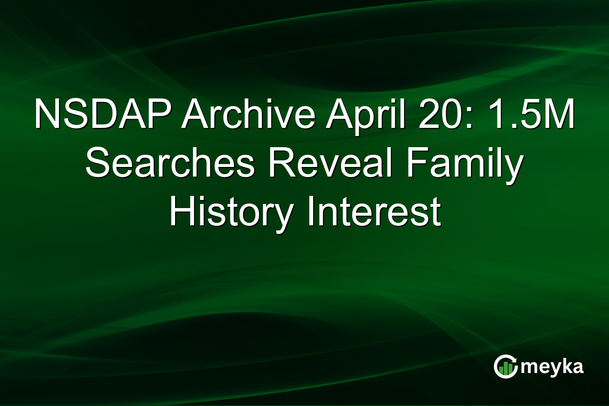NSDAP Archive April 20: 1.5M Searches Reveal Family History Interest