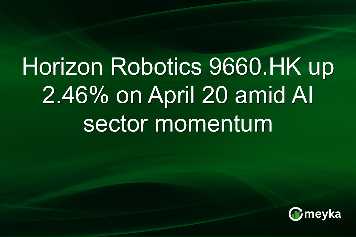 Horizon Robotics 9660.HK up 2.46% on April 20 amid AI sector momentum