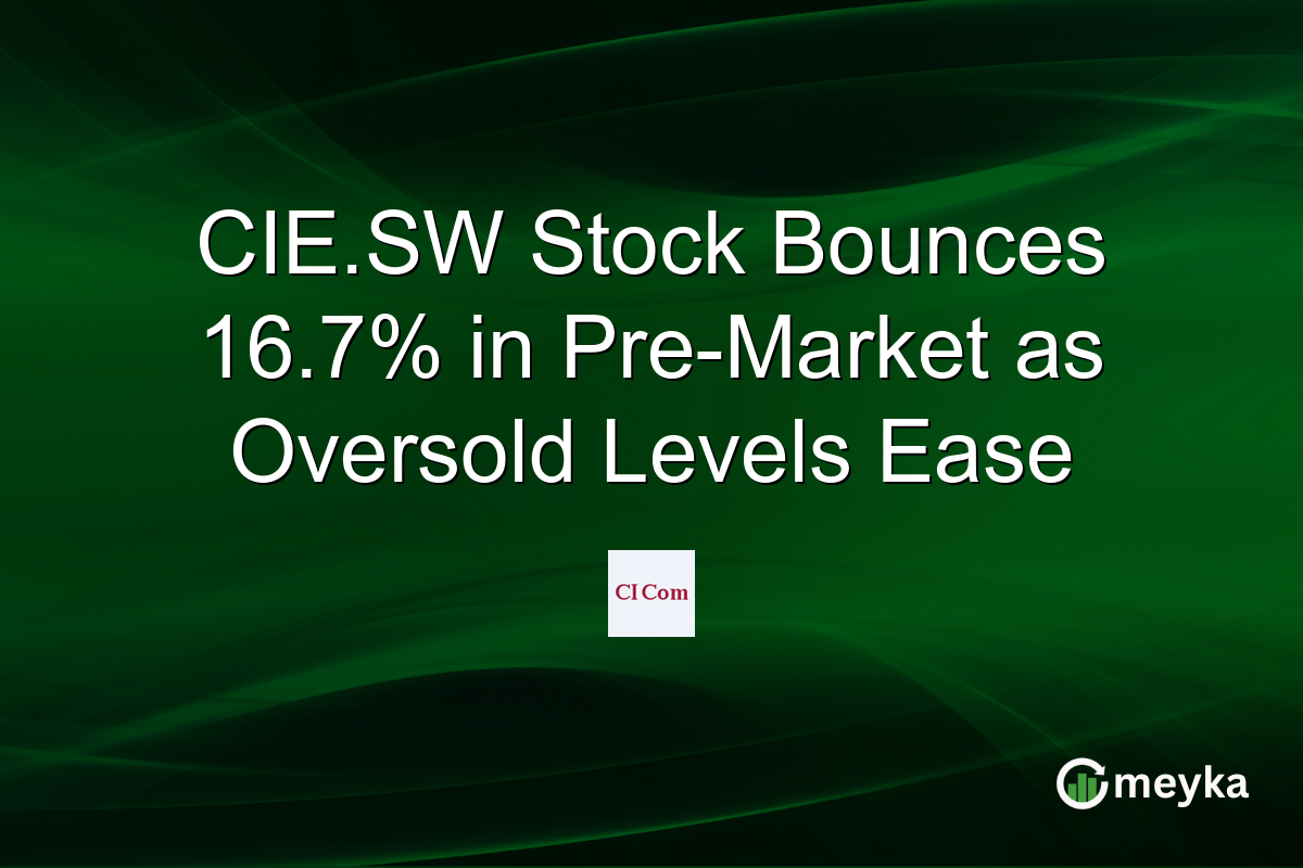 CIE.SW Stock Bounces 16.7% in Pre-Market as Oversold Levels Ease