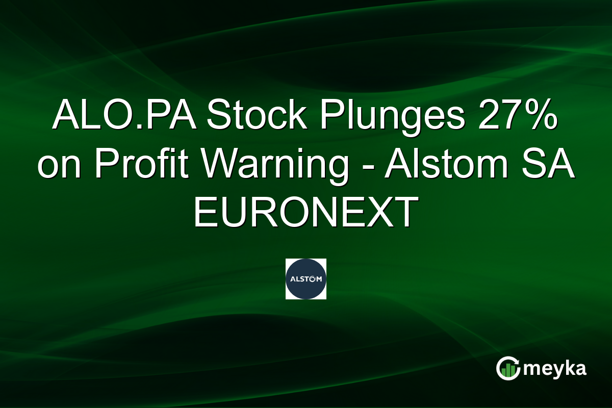 ALO.PA Stock Plunges 27% on Profit Warning – Alstom SA EURONEXT