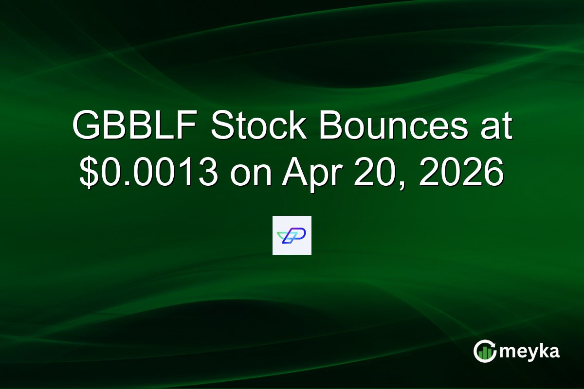 GBBLF Stock Bounces at $0.0013 on Apr 20, 2026