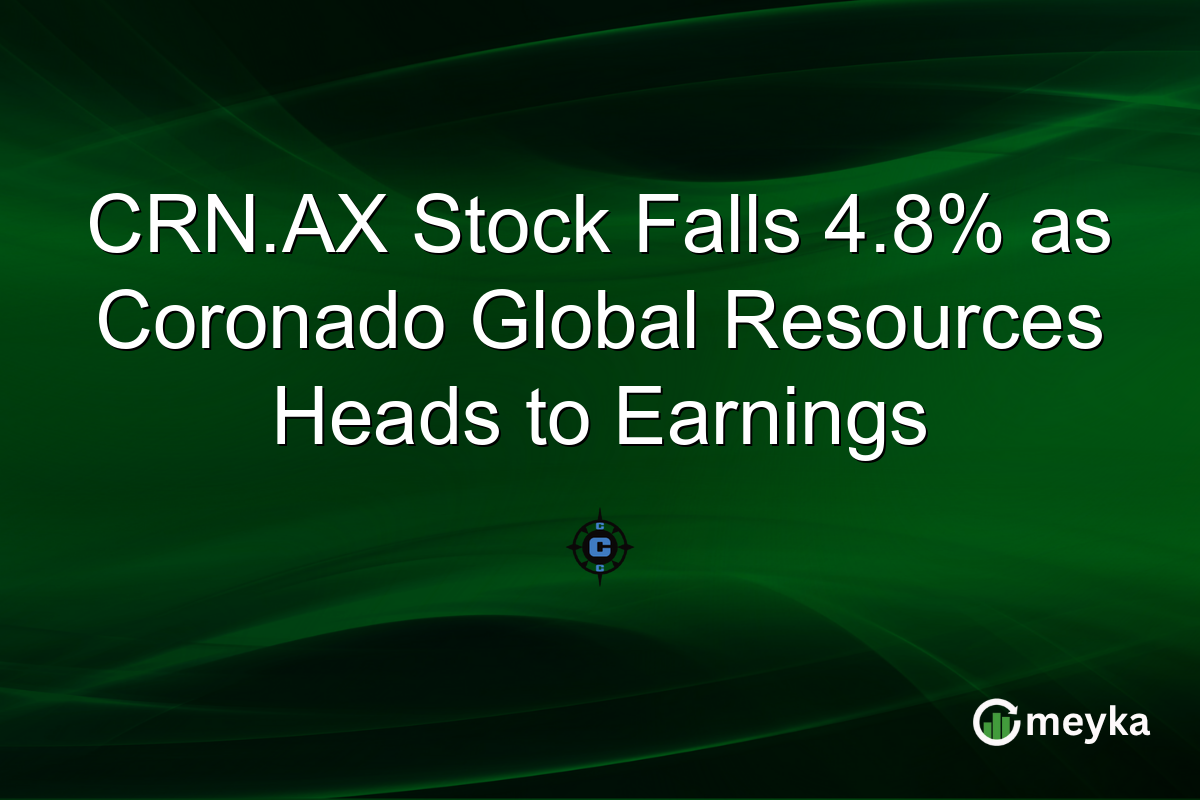 CRN.AX Stock Falls 4.8% as Coronado Global Resources Heads to Earnings