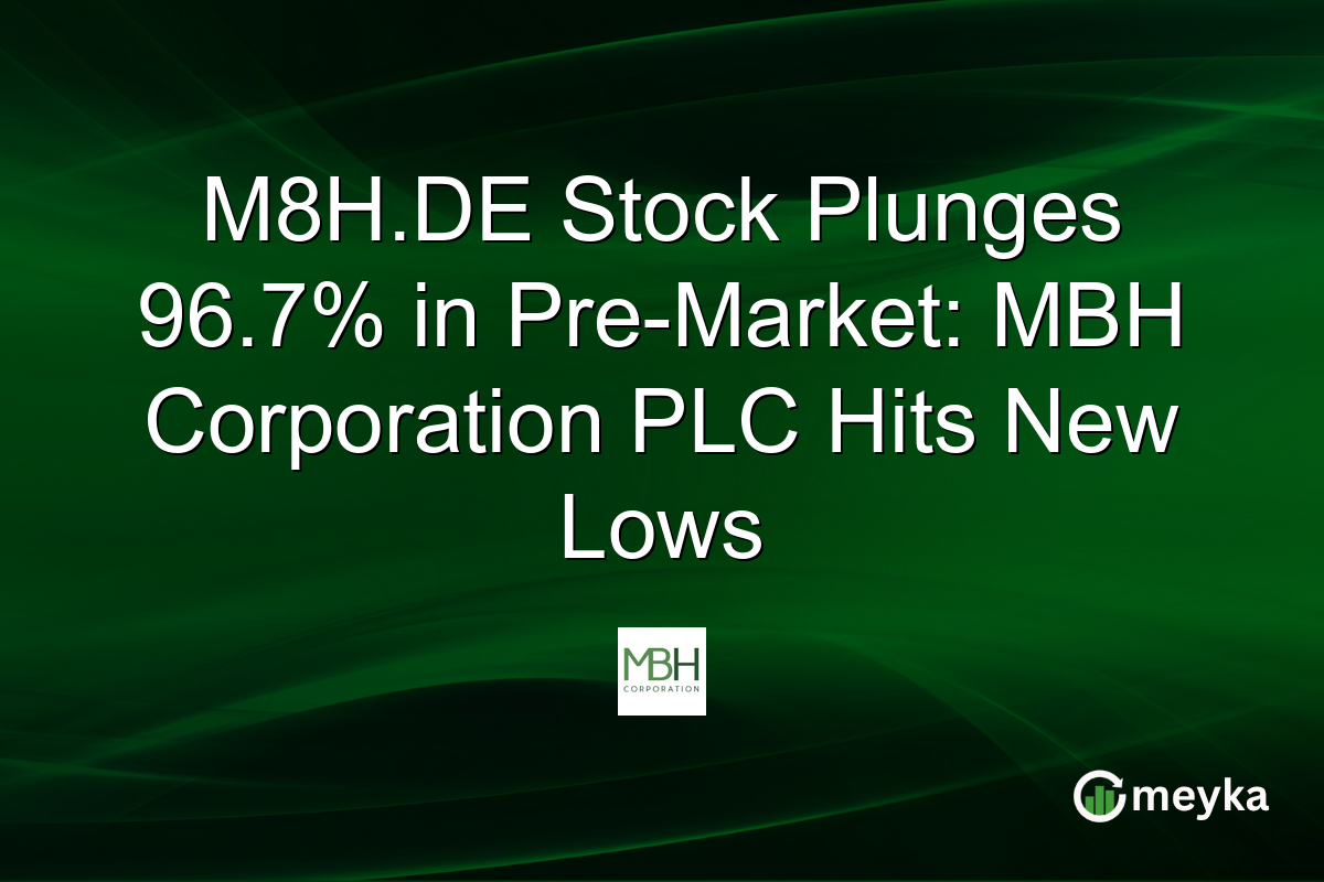 M8H.DE Stock Plunges 96.7% in Pre-Market: MBH Corporation PLC Hits New Lows