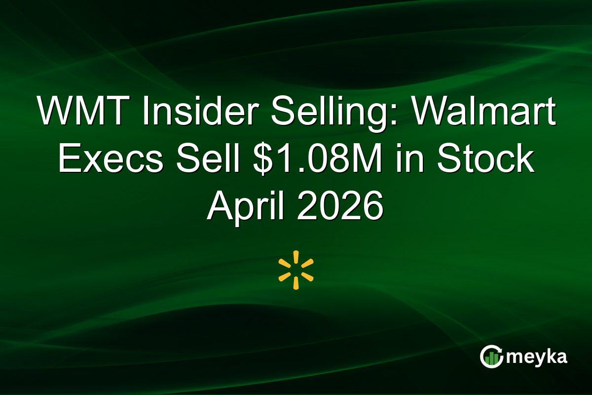 WMT Insider Selling: Walmart Execs Sell $1.08M in Stock April 2026