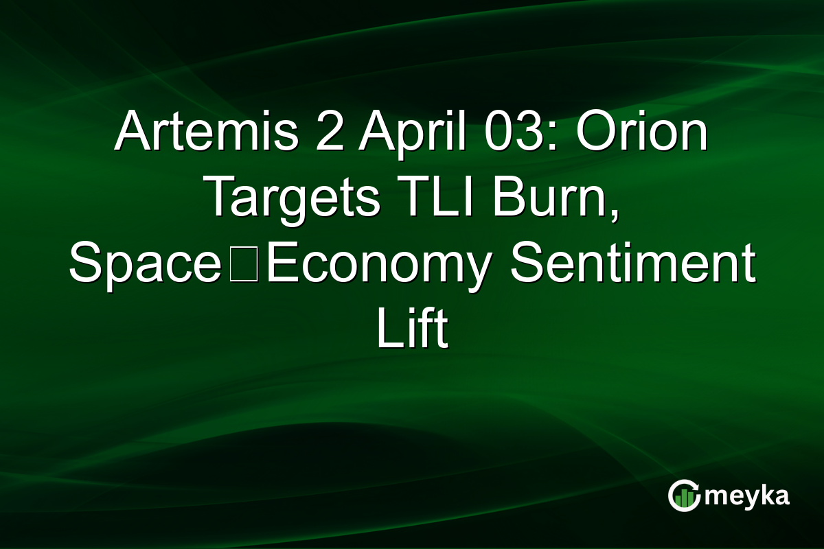 Artemis 2 April 03: Orion Targets TLI Burn, Space‑Economy Sentiment Lift