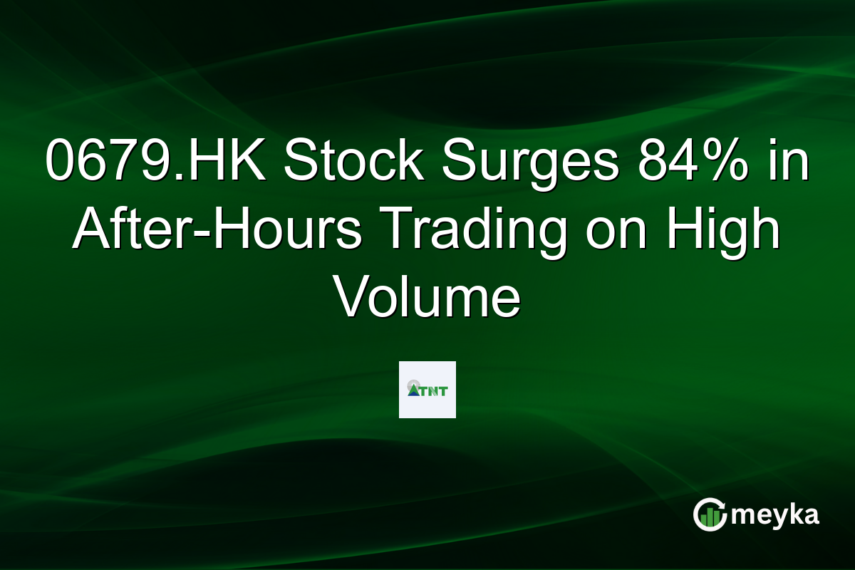 0679.HK Stock Surges 84% in After-Hours Trading on High Volume