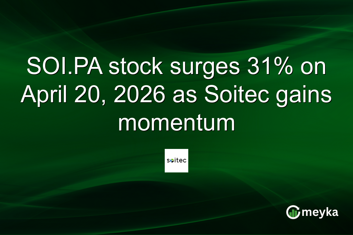 SOI.PA stock surges 31% on April 20, 2026 as Soitec gains momentum