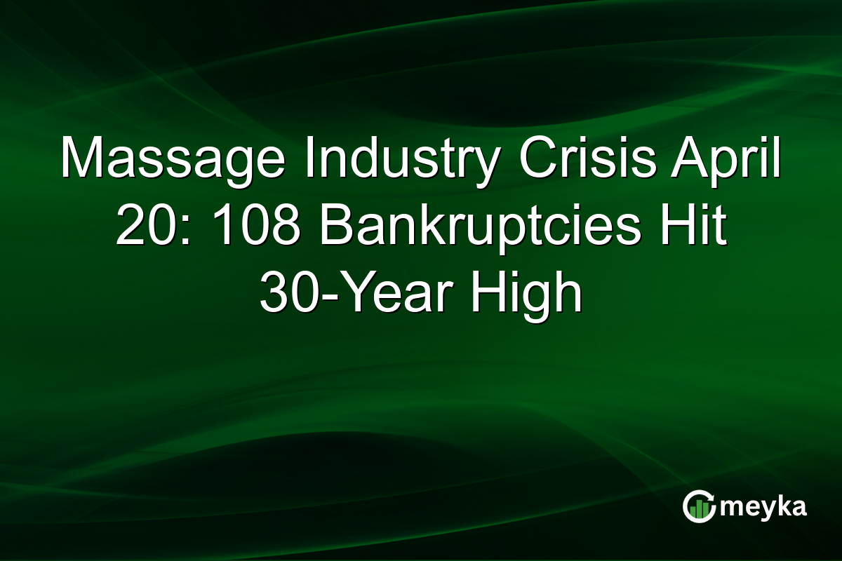 Massage Industry Crisis April 20: 108 Bankruptcies Hit 30-Year High