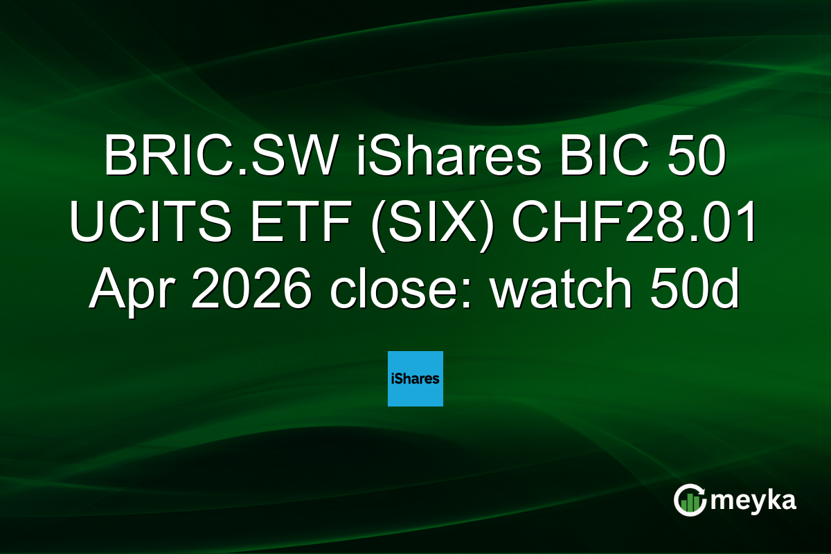 BRIC.SW iShares BIC 50 UCITS ETF (SIX) CHF28.01 Apr 2026 close: watch 50d