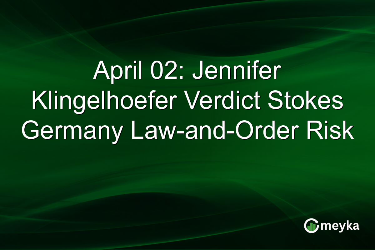 April 02: Jennifer Klingelhoefer Verdict Stokes Germany Law-and-Order Risk
